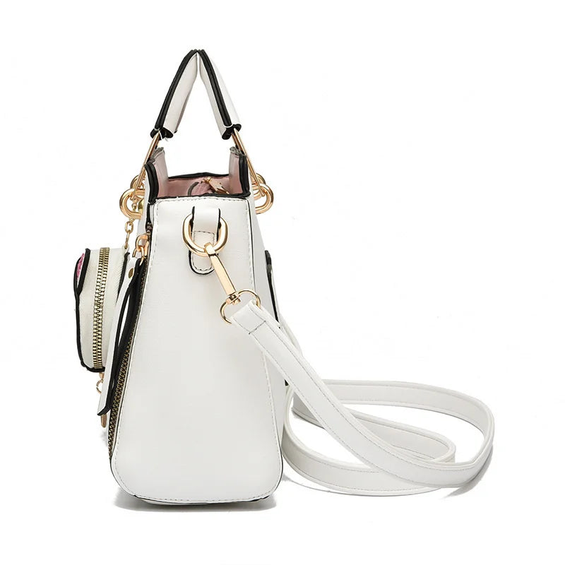 Trendige Damen-Handtasche aus Kunstleder mit Cartoon-Muster – Umhänge- & Schultertasche für den Alltag