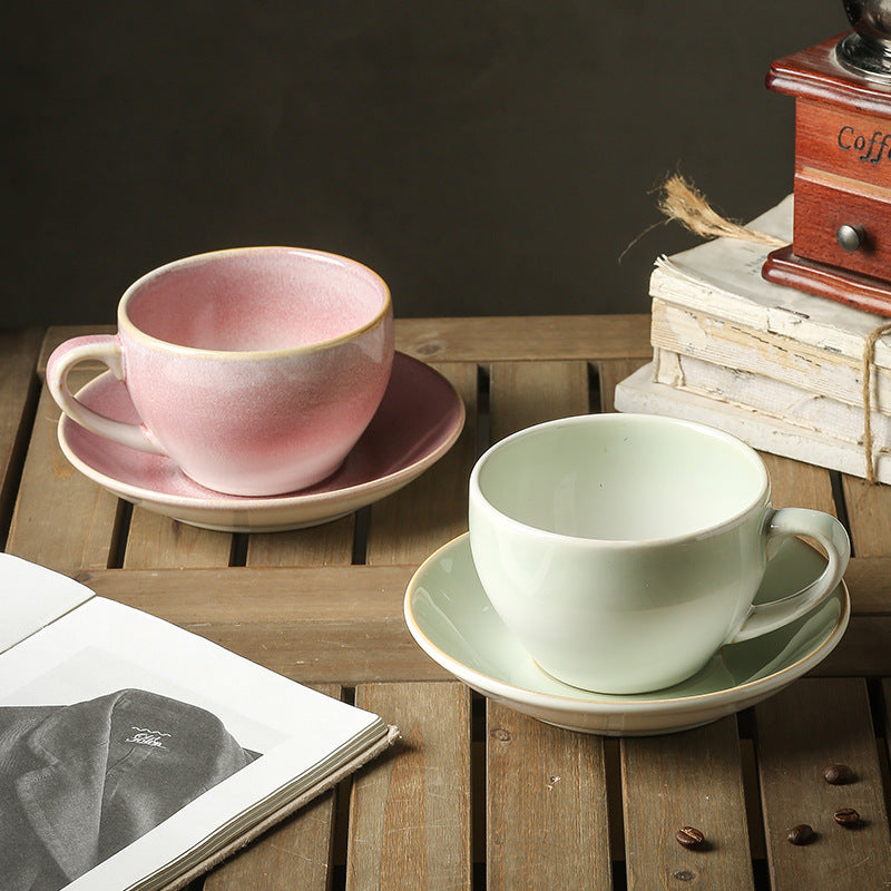 gebranntes Tassenset – Retro-Becher für Büro, Wasser, japanisches Frühstück oder Tee aus hochwertiger Keramik