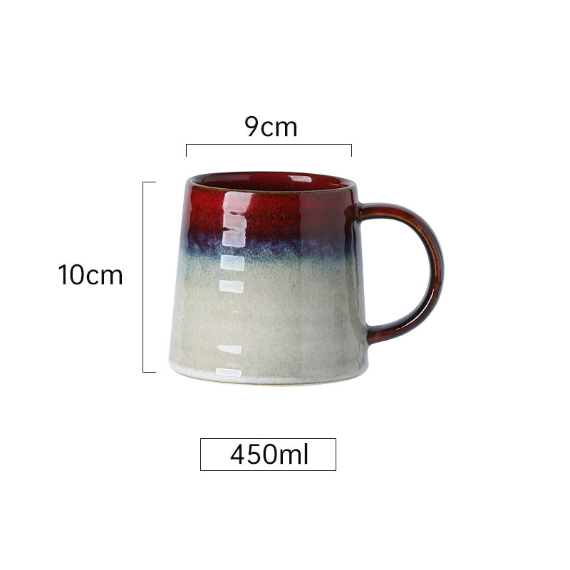 Kreative Retro-Tasse aus Keramik – schlichte Tasse für Frühstück, Milch, Haferbrei, Wasser oder Tee