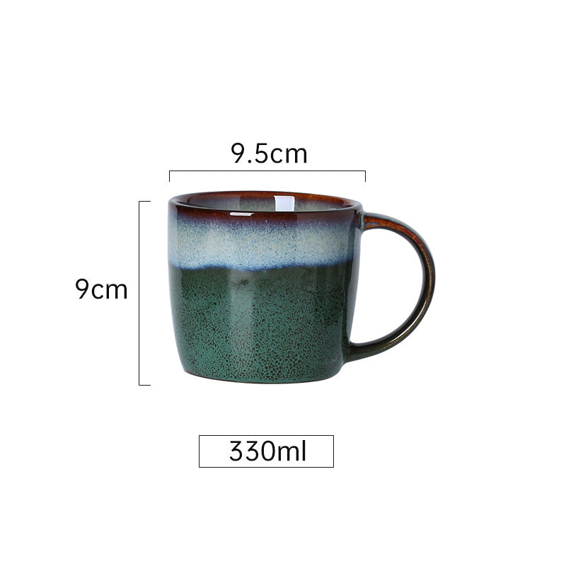 Kreative Retro-Tasse aus Keramik – schlichte Tasse für Frühstück, Milch, Haferbrei, Wasser oder Tee