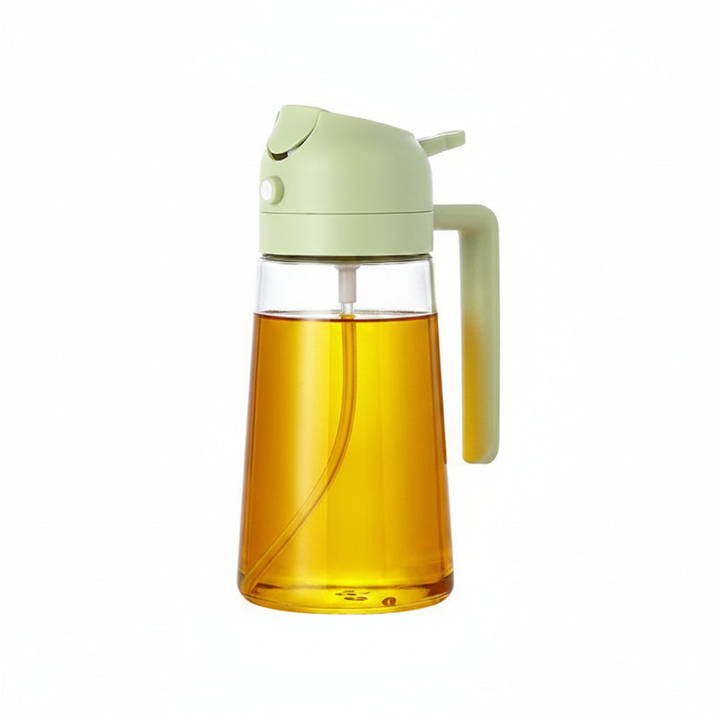 Glasölsprühflasche 470ml – 2-in-1 Sprühen & Gießen für Küche & Airfryer