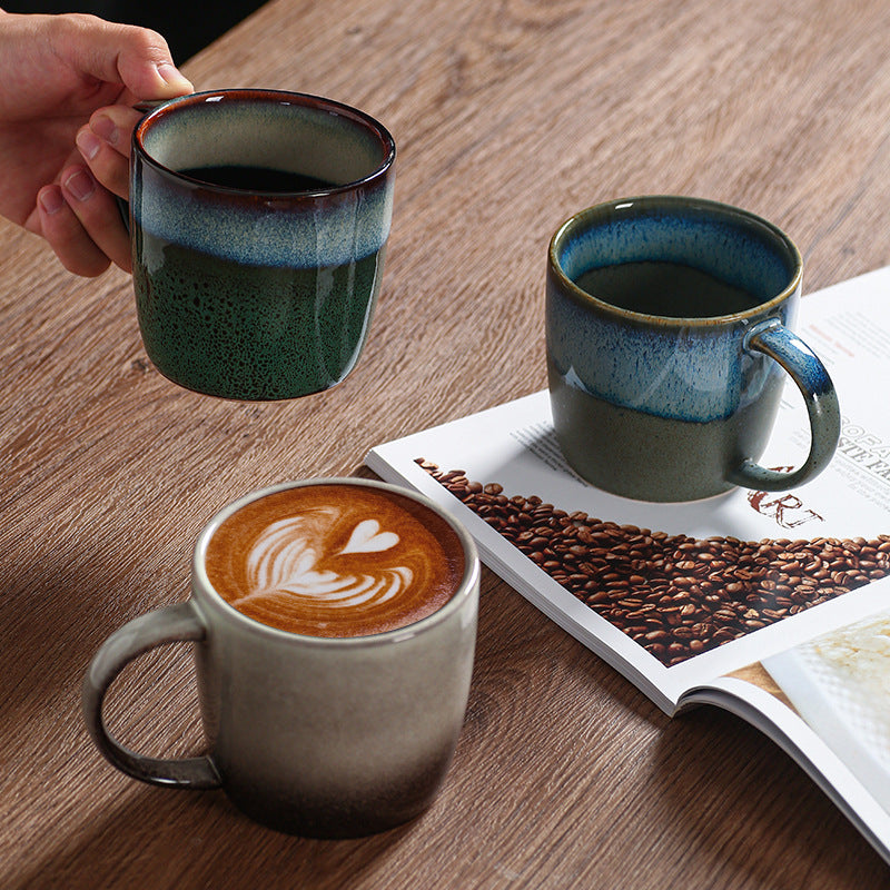Kreative Retro-Tasse aus Keramik – schlichte Tasse für Frühstück, Milch, Haferbrei, Wasser oder Tee