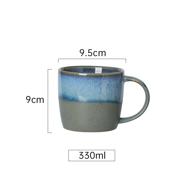 Kreative Retro-Tasse aus Keramik – schlichte Tasse für Frühstück, Milch, Haferbrei, Wasser oder Tee