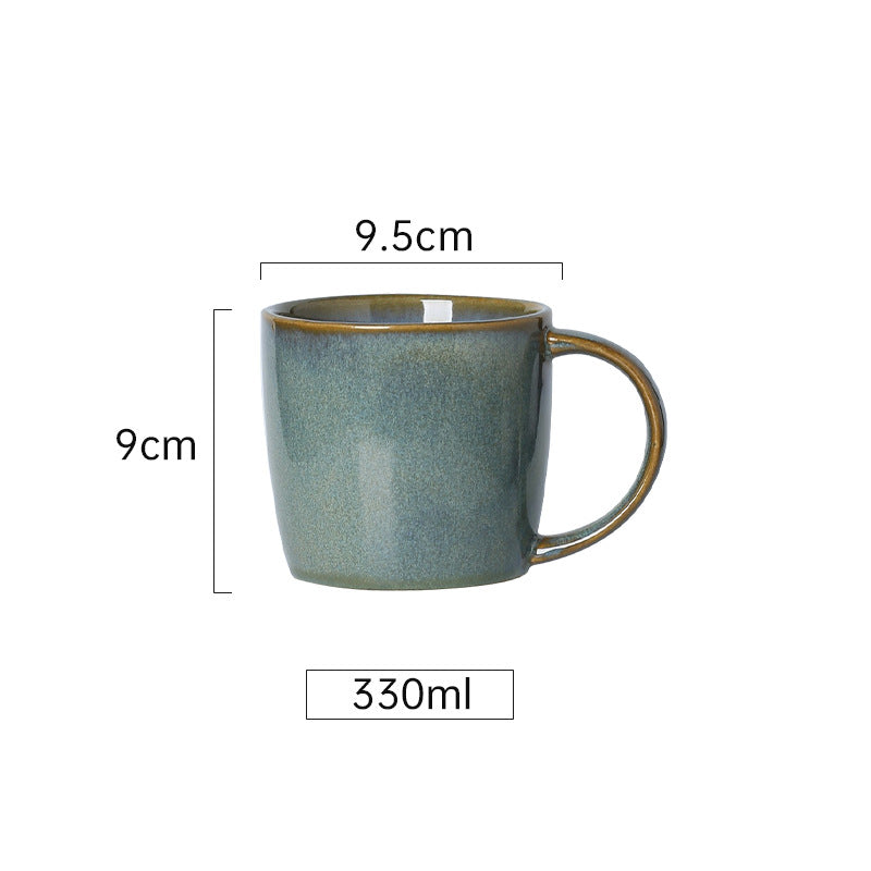 Kreative Retro-Tasse aus Keramik – schlichte Tasse für Frühstück, Milch, Haferbrei, Wasser oder Tee
