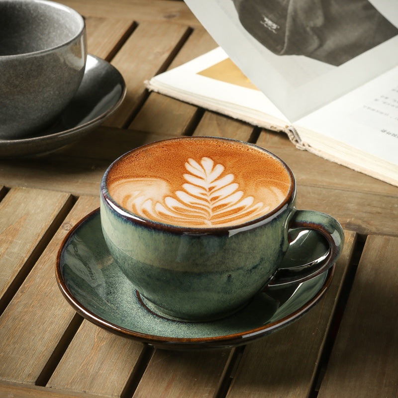 gebranntes Tassenset – Retro-Becher für Büro, Wasser, japanisches Frühstück oder Tee aus hochwertiger Keramik