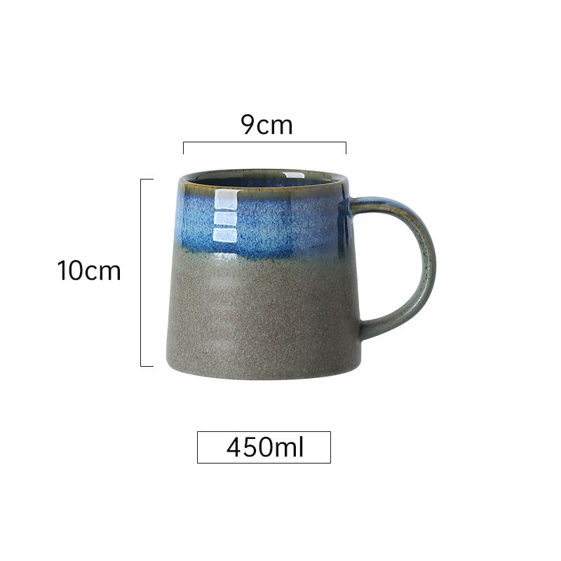 Kreative Retro-Tasse aus Keramik – schlichte Tasse für Frühstück, Milch, Haferbrei, Wasser oder Tee