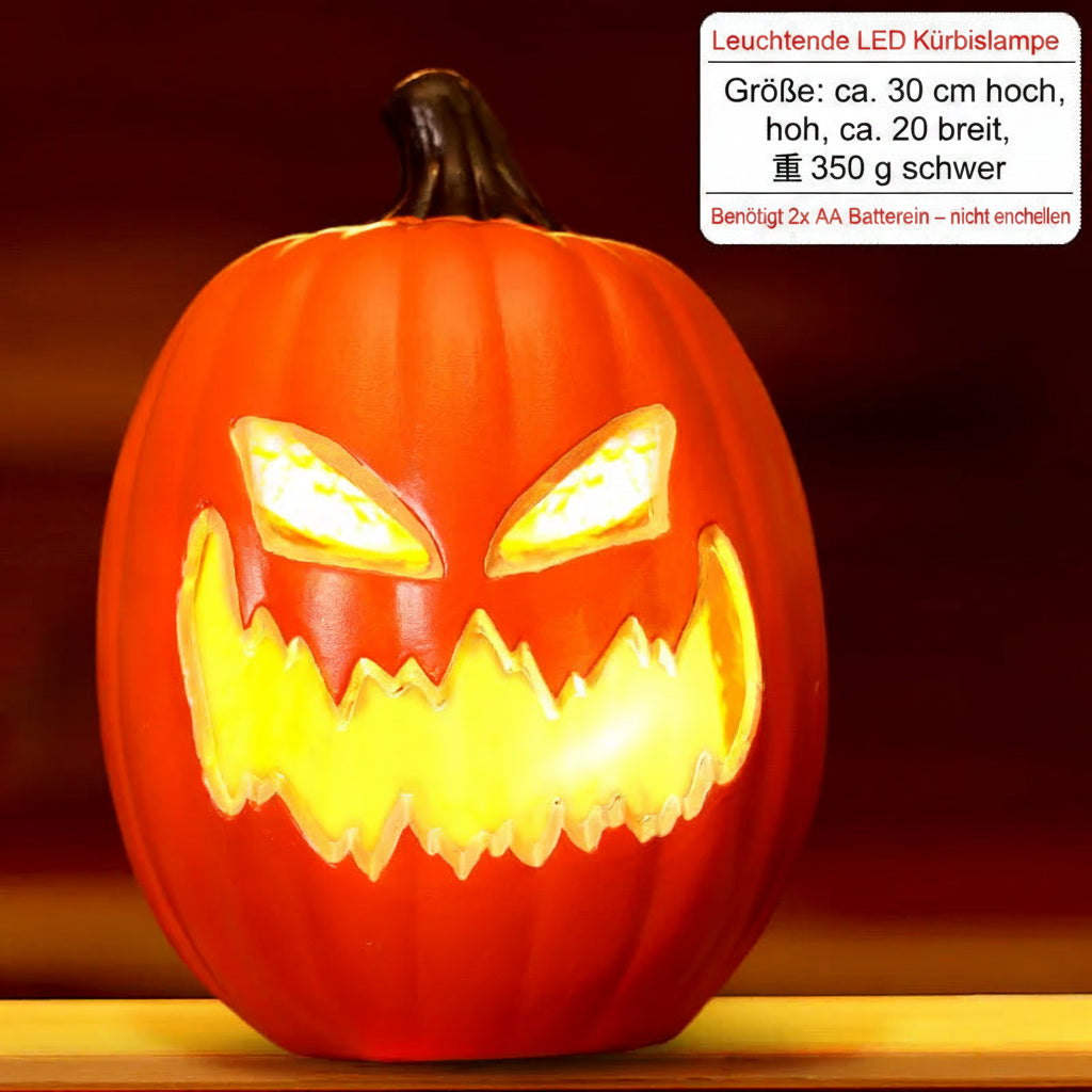 Halloween Kürbis Laterne – Leuchtende Deko für Innen & Außen, batteriebetrieben
