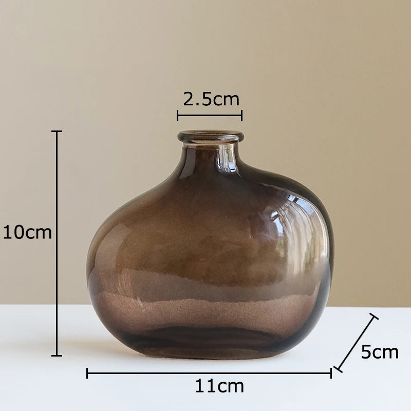 Minimalistische Glasvase – Transparente Tischdeko für Blumen & Pflanzen