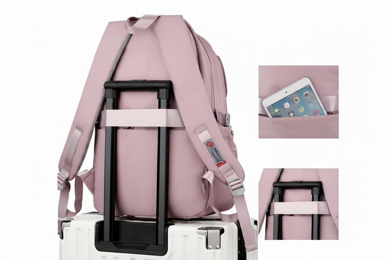 Modischer Schulrucksack für Mädchen – Laptop-Rucksack für Teenager, lässiger Reise- und Bücherrucksack, wasserdichte Schultasche für Kinder