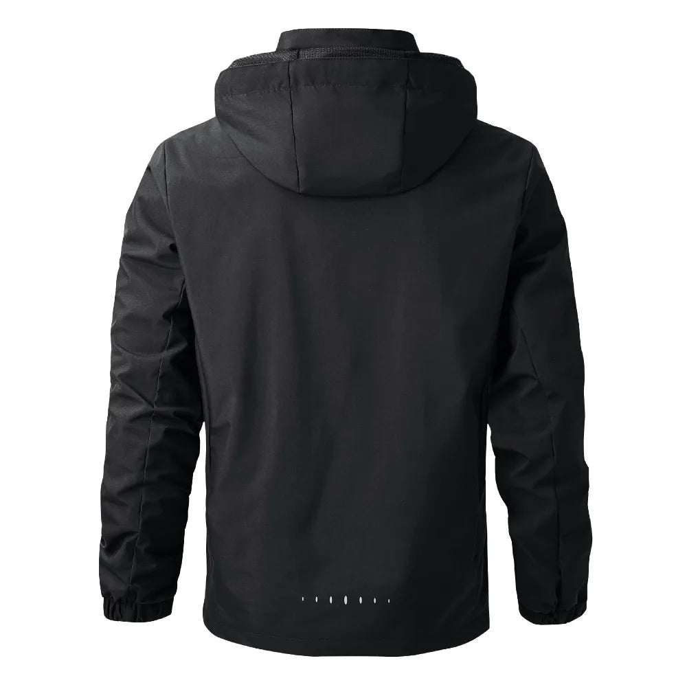 Wasserdichte Regenjacke für Herren – Leichte Outdoor-Regenjacke mit Kapuze, winddicht, ideal zum Wandern und Klettern
