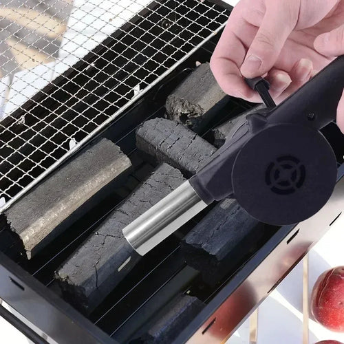 BBQ-Ventilator, Luftgebläse, Schnellanzünder, tragbar, manuell, Handkurbel, für Outdoor-Picknick, Camping, Grillen, Holzkohlegrills, Herd