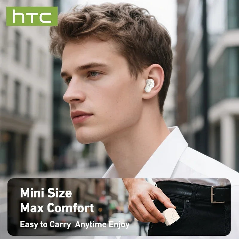 HTC NE51 Bluetooth Kopfhörer TWS Mini Ohrstöpsel Sport Kabellose Kopfhörer Intelligente Geräuschreduzierung Earbuds Grün Schwarz