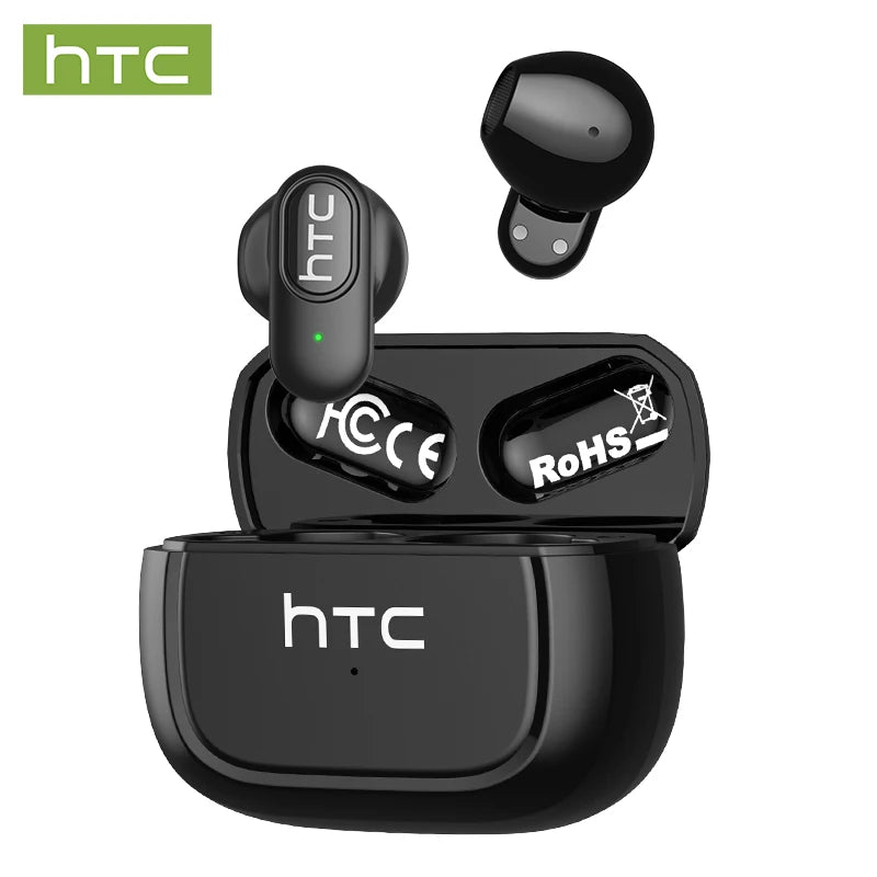 HTC NE51 Bluetooth Kopfhörer TWS Mini Ohrstöpsel Sport Kabellose Kopfhörer Intelligente Geräuschreduzierung Earbuds Grün Schwarz