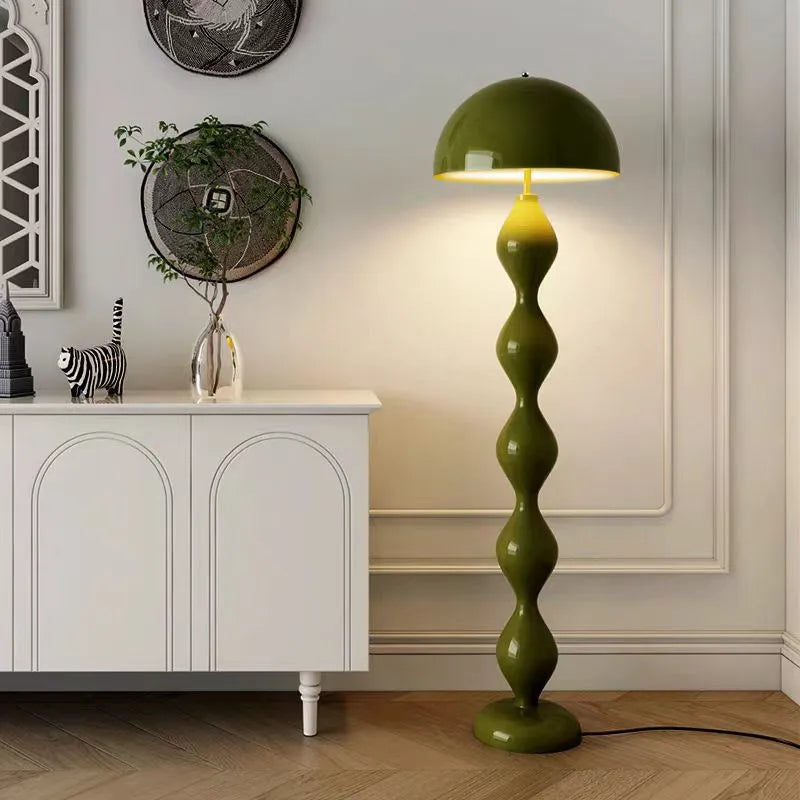 Scandi Macaron Stehlampe – Dimmbare Designer-Pilzlampe für Wohnzimmer & Foyer