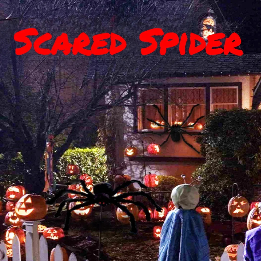 Riesige Halloween Spinne – Deko für Innen & Außen, Garten, Veranda & Party