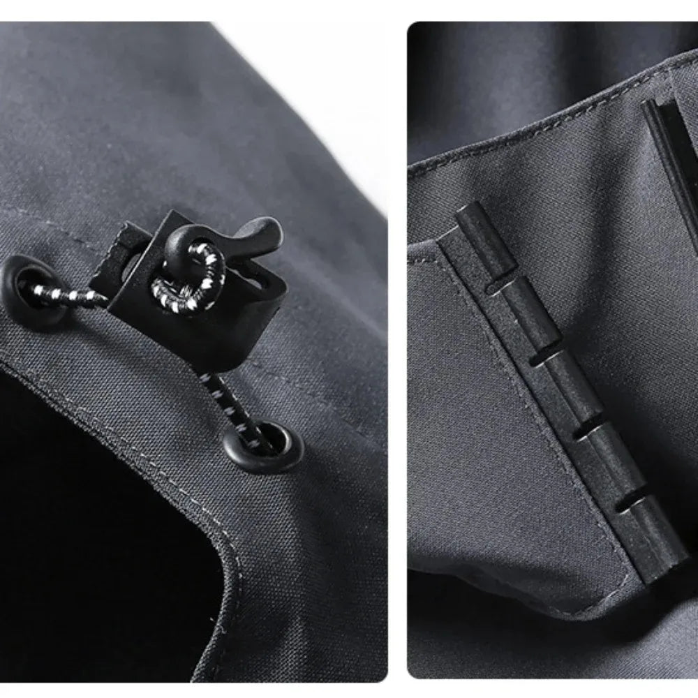 Wasserdichte Regenjacke für Herren – Leichte Outdoor-Regenjacke mit Kapuze, winddicht, ideal zum Wandern und Klettern