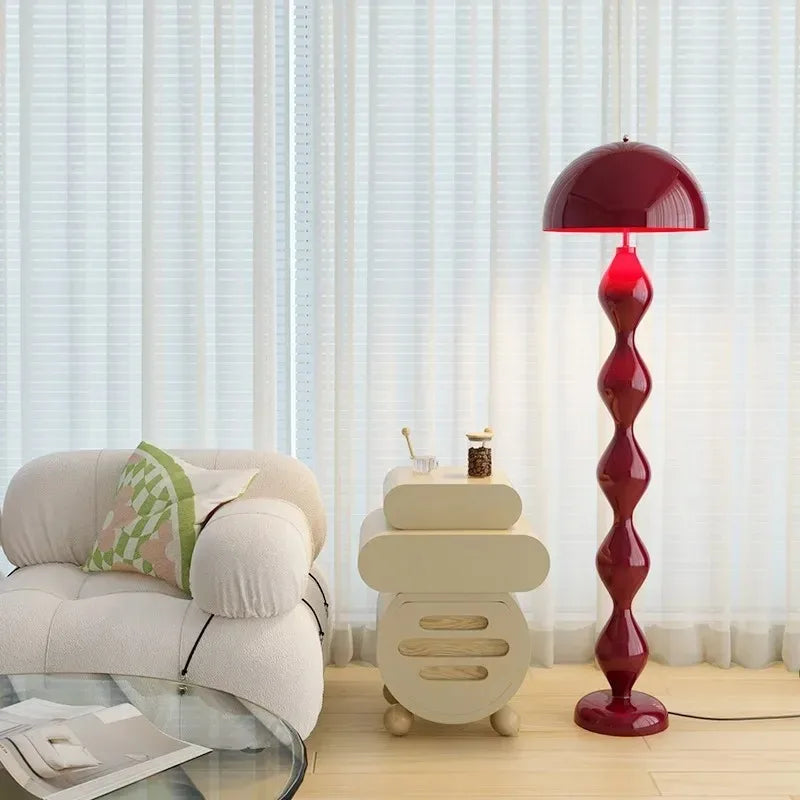 Scandi Macaron Stehlampe – Dimmbare Designer-Pilzlampe für Wohnzimmer & Foyer