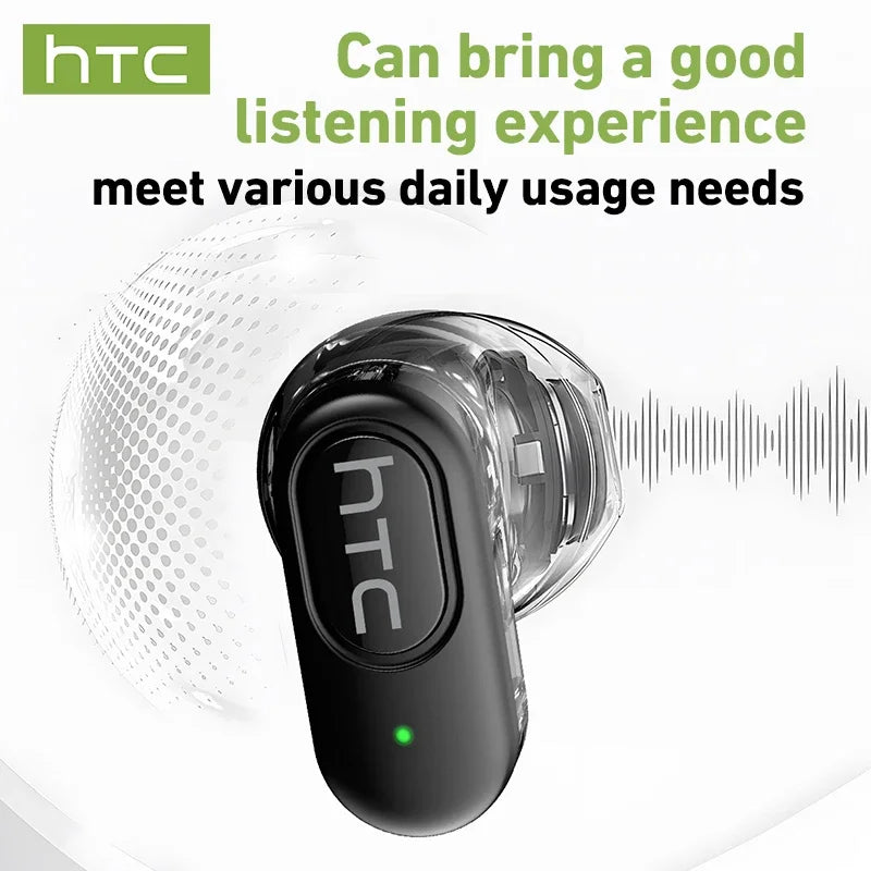 HTC NE51 Bluetooth Kopfhörer TWS Mini Ohrstöpsel Sport Kabellose Kopfhörer Intelligente Geräuschreduzierung Earbuds Grün Schwarz