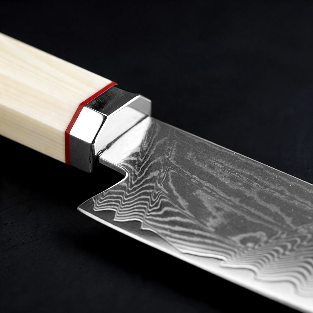 XITUO 1–3-teiliges Küchenmesser-Set (Kiritsuke & Schälmesser), scharfe Kochmesser aus Damaststahl mit achteckigem Griff in Elfenbein-Optik