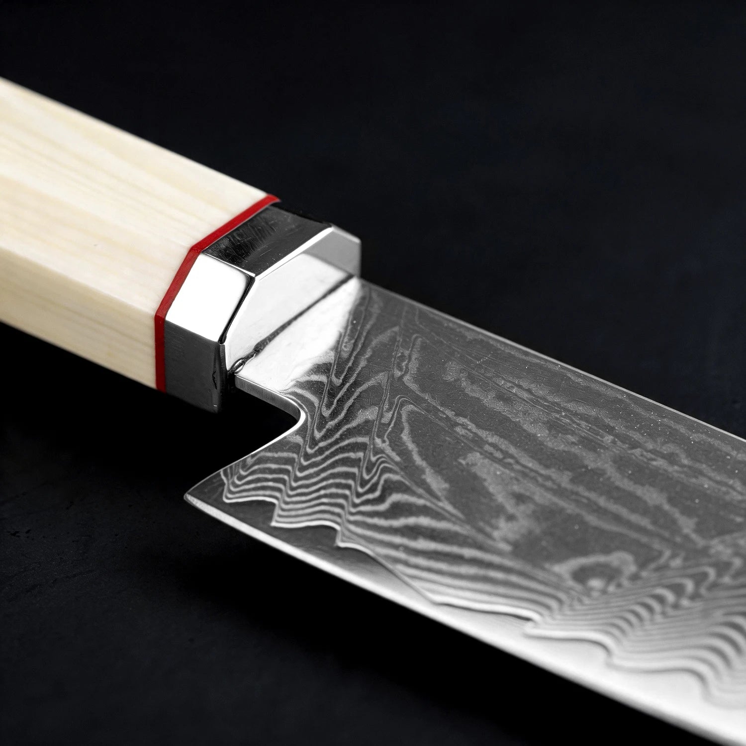 XITUO 1–3-teiliges Küchenmesser-Set (Kiritsuke & Schälmesser), scharfe Kochmesser aus Damaststahl mit achteckigem Griff in Elfenbein-Optik