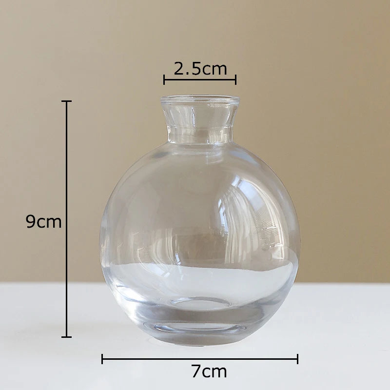 Minimalistische Glasvase – Transparente Tischdeko für Blumen & Pflanzen