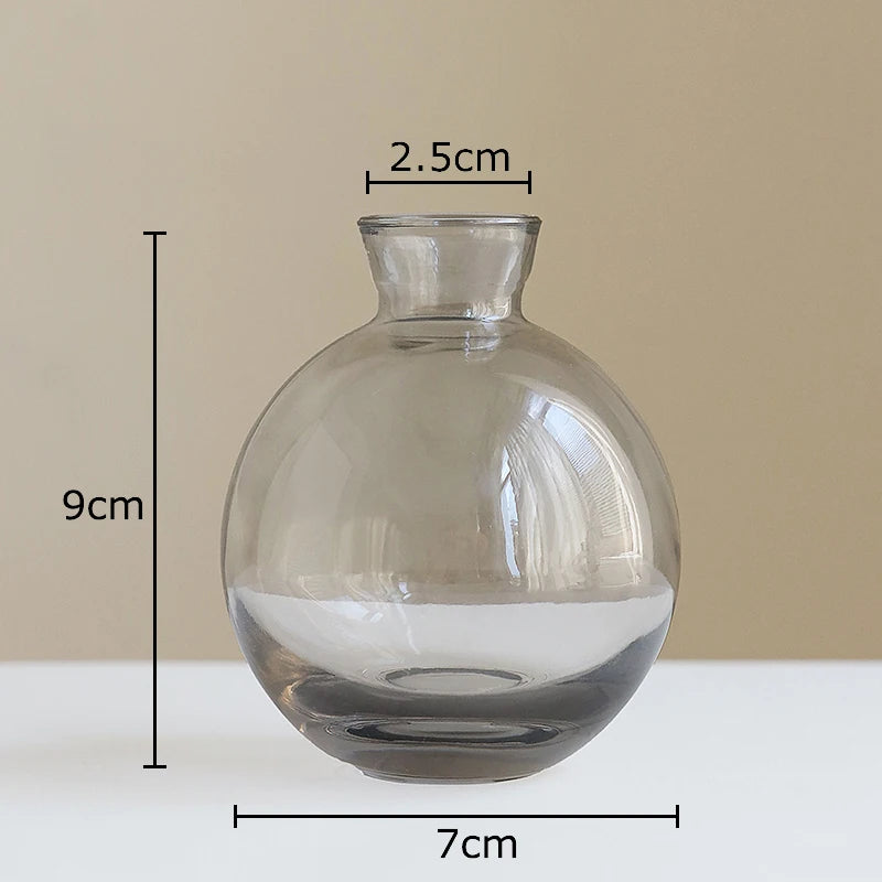 Minimalistische Glasvase – Transparente Tischdeko für Blumen & Pflanzen