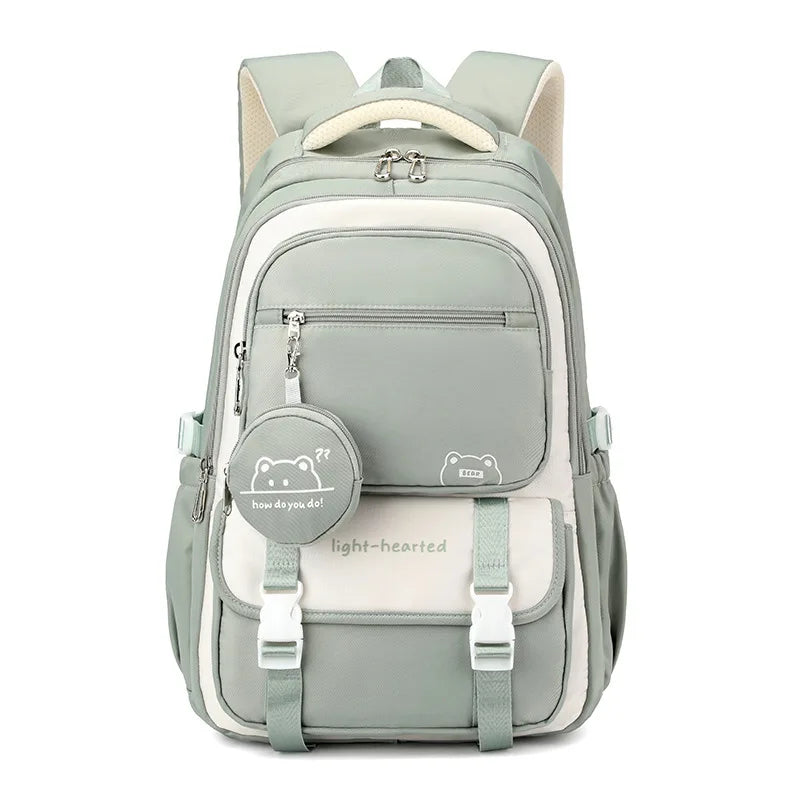 Modischer Schulrucksack für Mädchen – Laptop-Rucksack für Teenager, lässiger Reise- und Bücherrucksack, wasserdichte Schultasche für Kinder