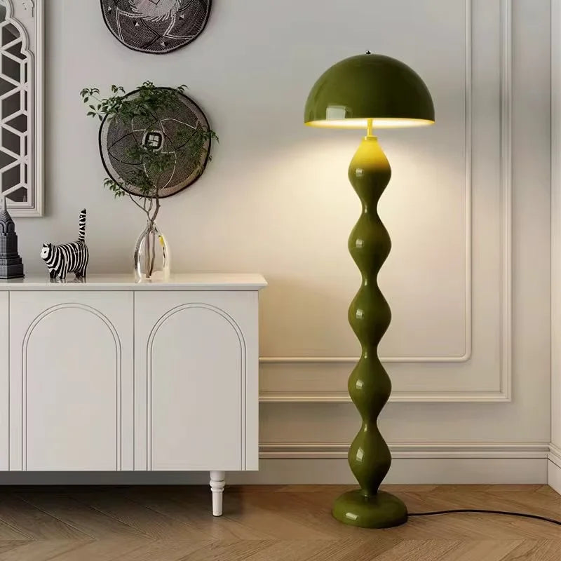 Scandi Macaron Stehlampe – Dimmbare Designer-Pilzlampe für Wohnzimmer & Foyer