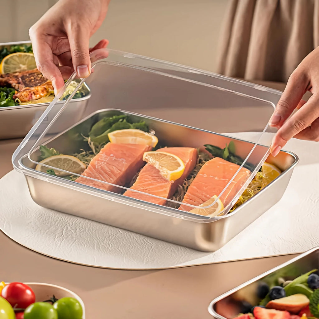 3er-Set Edelstahl-Lunchboxen – Auslaufsicher, stapelbar & perfekt für unterwegs