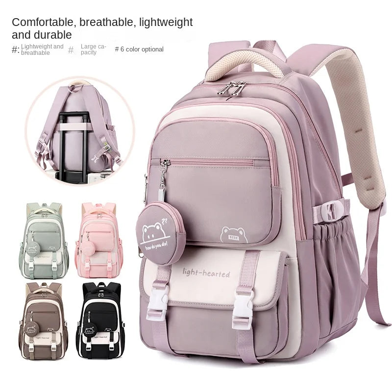 Modischer Schulrucksack für Mädchen – Laptop-Rucksack für Teenager, lässiger Reise- und Bücherrucksack, wasserdichte Schultasche für Kinder