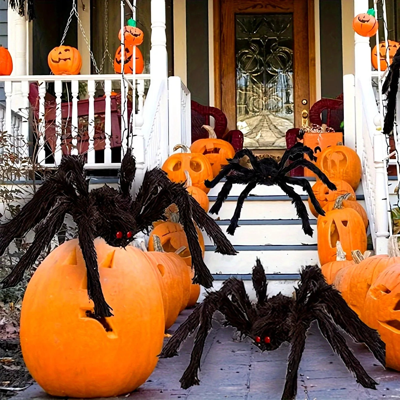 Riesige Halloween Spinne – Deko für Innen & Außen, Garten, Veranda & Party