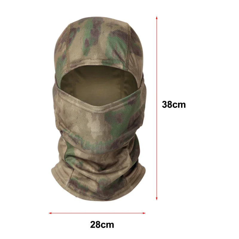 Taktische Camouflage Balaclava – Vollgesichtsmaske für Jagd, Radfahren & Wargame