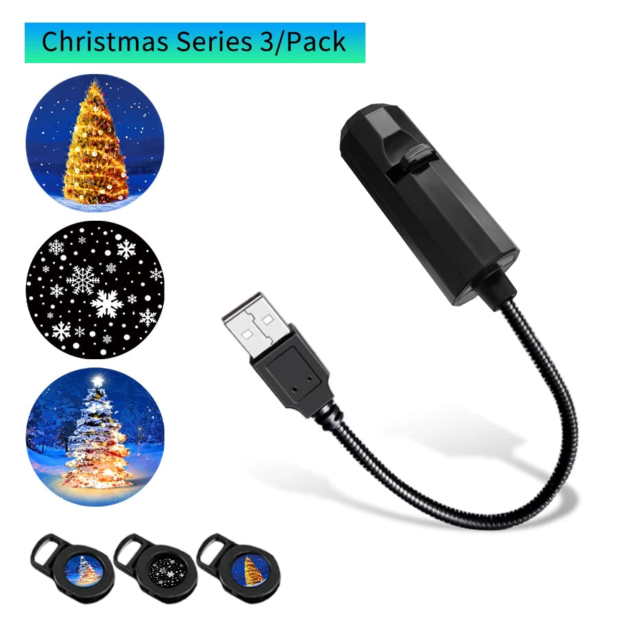 LED Projektor Nachtlicht – USB, Halloween & Weihnachten, Decken- & Wandprojektion