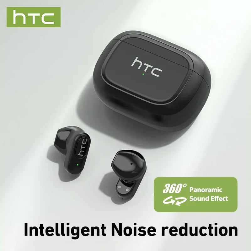 HTC NE51 Bluetooth Kopfhörer TWS Mini Ohrstöpsel Sport Kabellose Kopfhörer Intelligente Geräuschreduzierung Earbuds Grün Schwarz