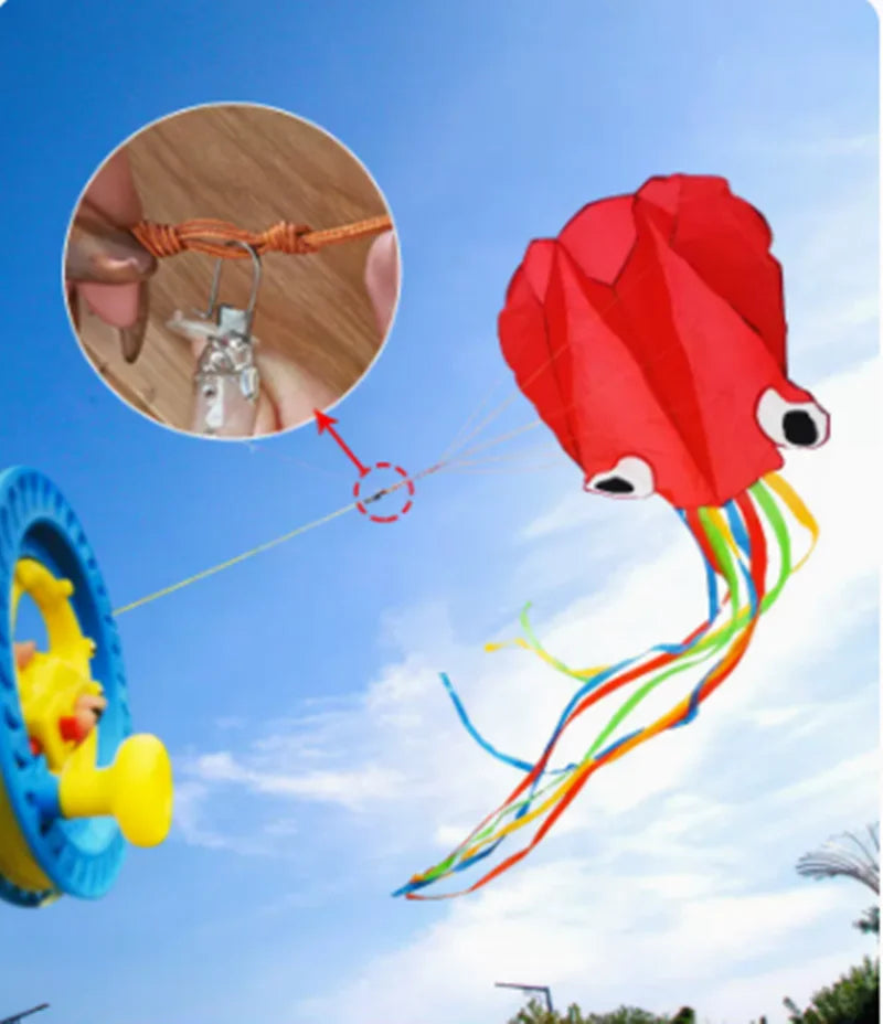 Oktopus-Drachen, Soft-Kites für Erwachsene, Profi-Winddrachen, aufblasbare Drachen, Gel-Blaster, Sporttasche aus Fallschirmstoff