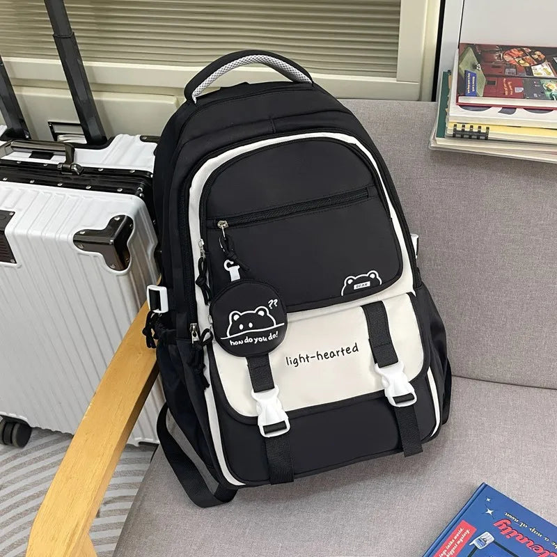 Modischer Schulrucksack für Mädchen – Laptop-Rucksack für Teenager, lässiger Reise- und Bücherrucksack, wasserdichte Schultasche für Kinder