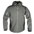 Herrenjacke mit Kapuze – wasserdicht, durchgehender Reißverschluss, mehrere Taschen – taktischer Outdoor-Mantel für Camping und Arbeit