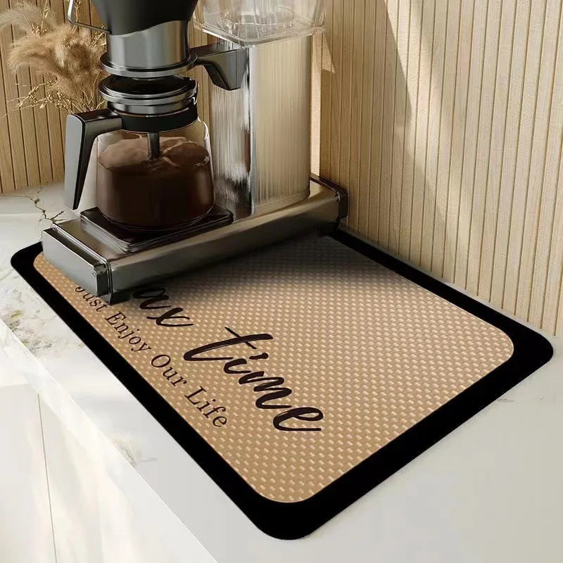 Unterlage für Kaffeeautomaten – schmutzabweisend, pflegeleicht, wasserabweisend, aus Leder – saugfähige Matte