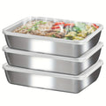3er-Set Edelstahl-Lunchboxen – Auslaufsicher, stapelbar & perfekt für unterwegs