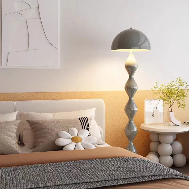 Scandi Macaron Stehlampe – Dimmbare Designer-Pilzlampe für Wohnzimmer & Foyer
