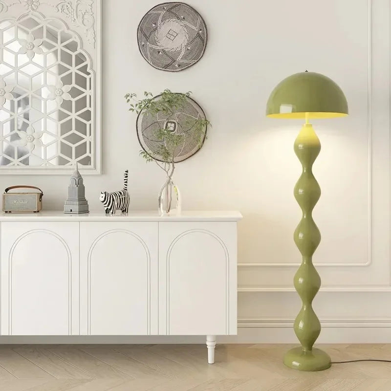 Scandi Macaron Stehlampe – Dimmbare Designer-Pilzlampe für Wohnzimmer & Foyer