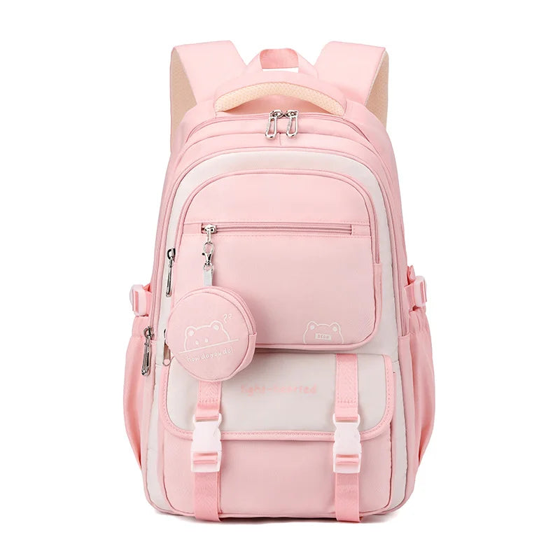 Modischer Schulrucksack für Mädchen – Laptop-Rucksack für Teenager, lässiger Reise- und Bücherrucksack, wasserdichte Schultasche für Kinder