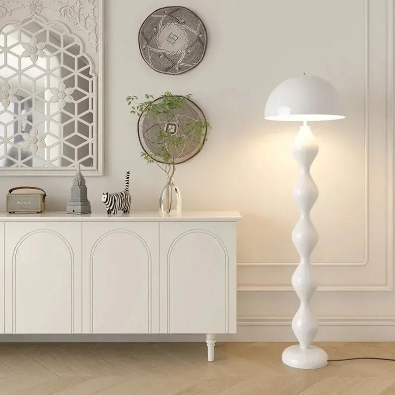 Scandi Macaron Stehlampe – Dimmbare Designer-Pilzlampe für Wohnzimmer & Foyer