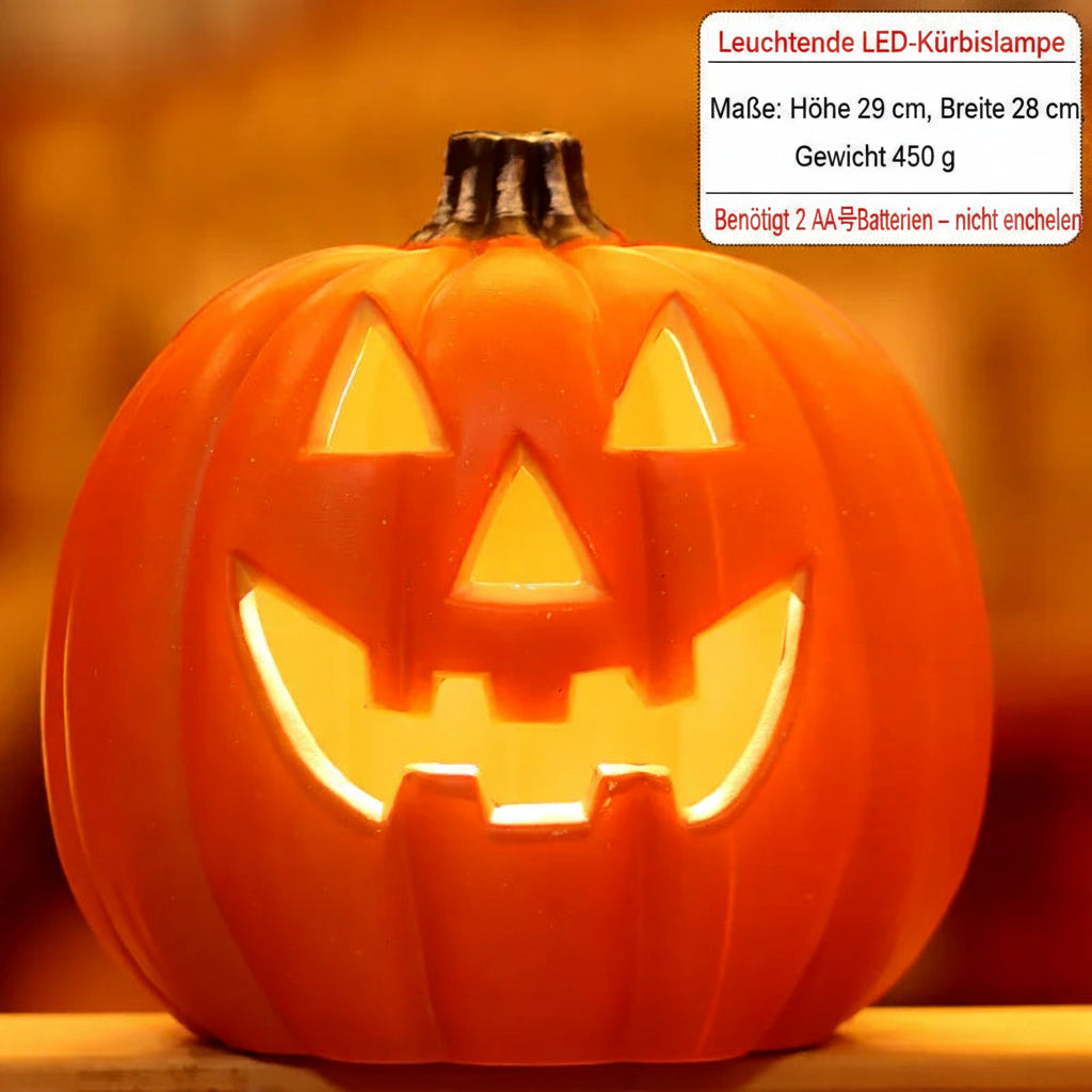 Halloween Kürbis Laterne – Leuchtende Deko für Innen & Außen, batteriebetrieben