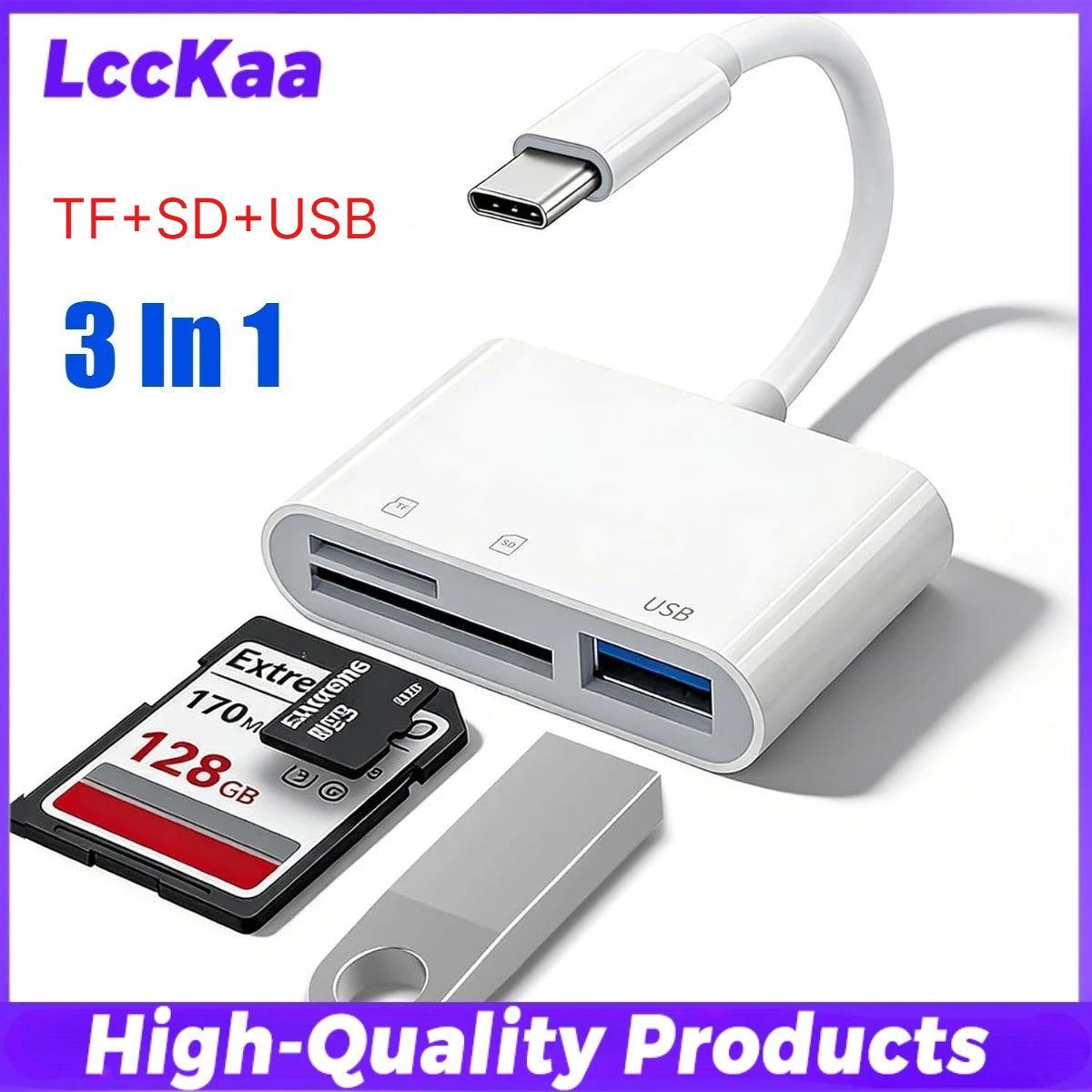 7-in-1 / 8-in-1 USB-C-Hub-Erweiterung – Multiport-Adapter, Typ-C-Splitter-Dock mit USB-3.0-Anschluss für Xiaomi-Smartphones und -Tablets, schnelle Datenübertragung