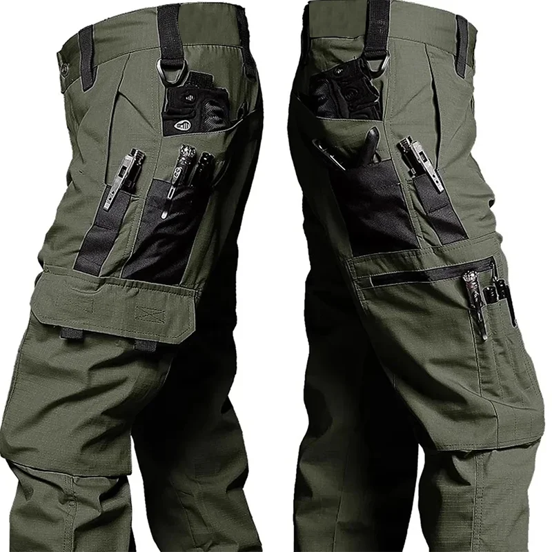 Arbeitshose für Herren – wasserdichte Outdoor-Cargohose mit vielen Taschen für Frühling & Herbst – Arbeits- und Wanderhose