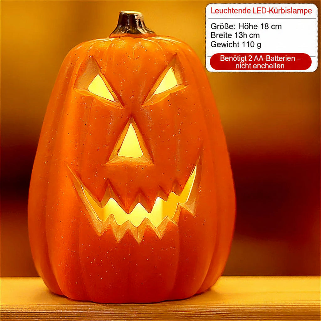 Halloween Kürbis Laterne – Leuchtende Deko für Innen & Außen, batteriebetrieben