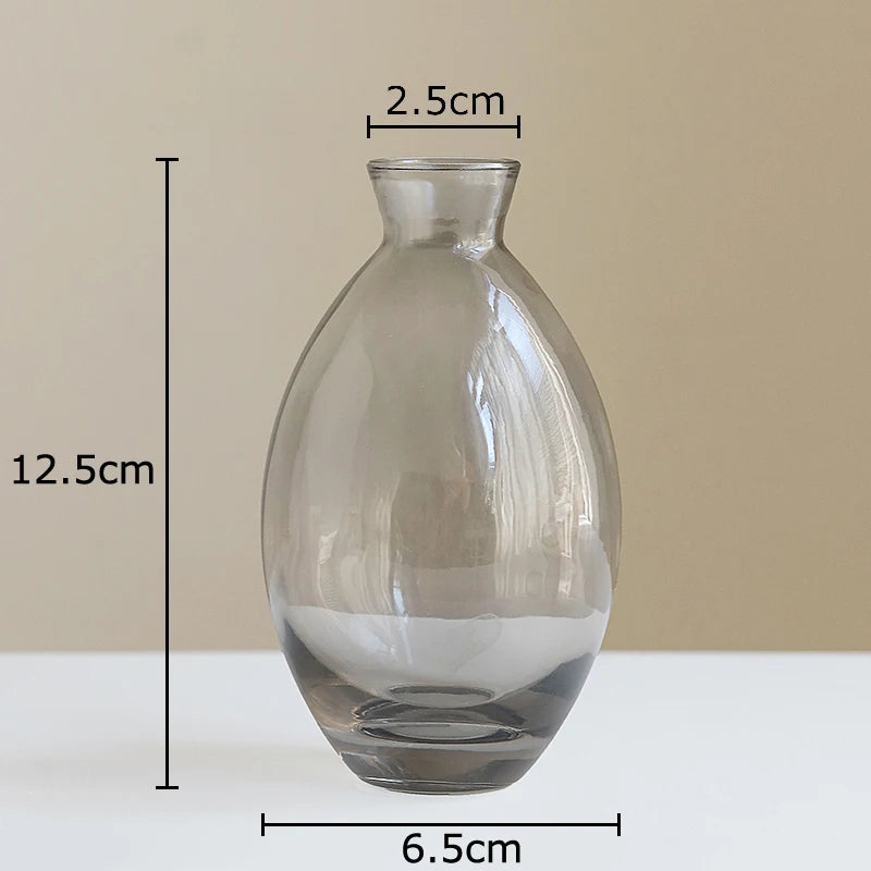 Minimalistische Glasvase – Transparente Tischdeko für Blumen & Pflanzen