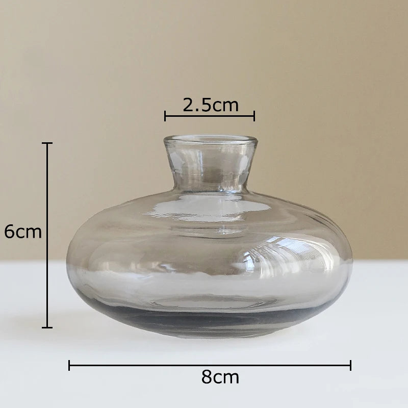 Minimalistische Glasvase – Transparente Tischdeko für Blumen & Pflanzen