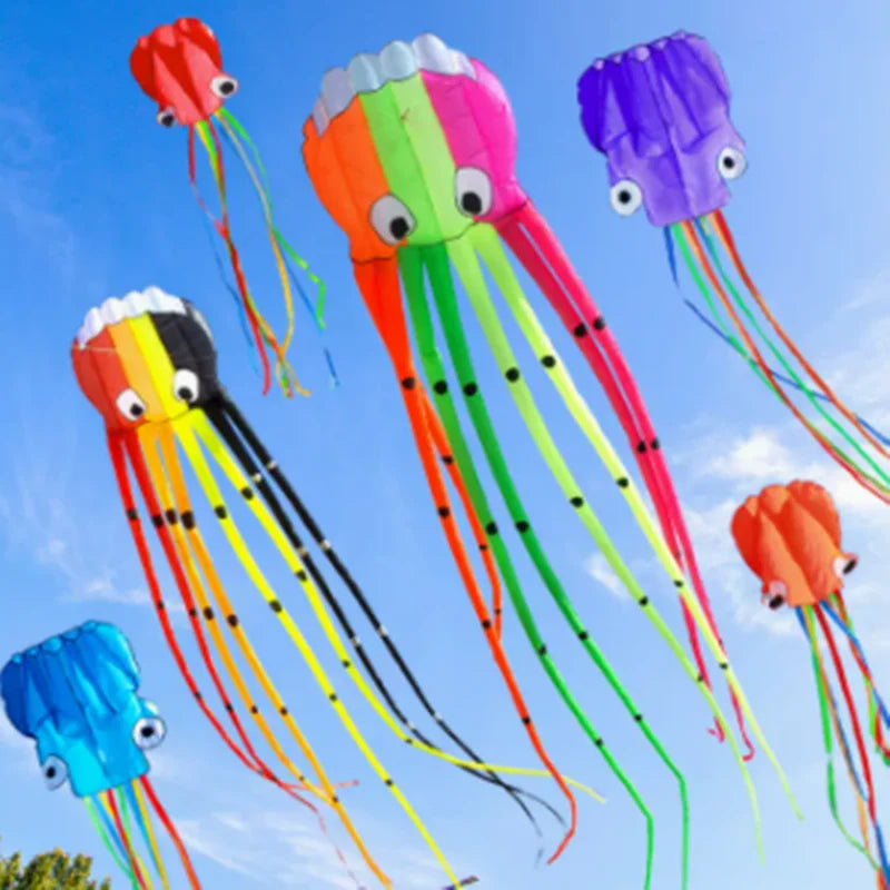 Oktopus-Drachen, Soft-Kites für Erwachsene, Profi-Winddrachen, aufblasbare Drachen, Gel-Blaster, Sporttasche aus Fallschirmstoff